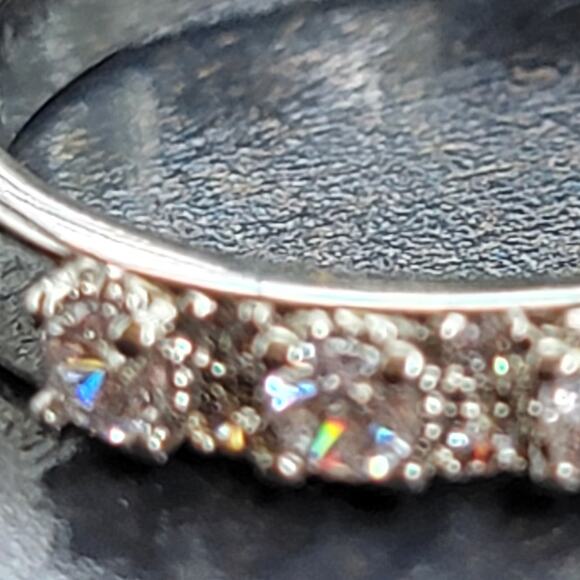 Classic Rhodium-Plated Size 9 Eternity Band with Sparkling Diamonds - Picture 3 of 9
